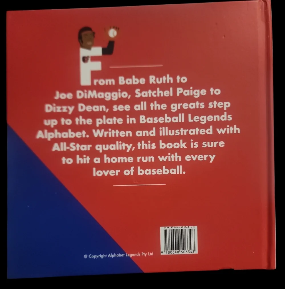 Baseball Legends Alphabet Book New Without Tags - Picture 2 of 7